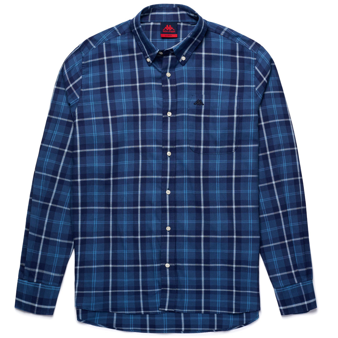 SHIRTS Man RUBEL Button Down BLUE NAVY-BLUE LIGHT-AZURE CHECKED Photo (jpg Rgb)			