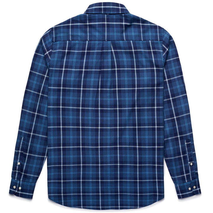 SHIRTS Man RUBEL Button Down BLUE NAVY-BLUE LIGHT-AZURE CHECKED Dressed Front (jpg Rgb)	