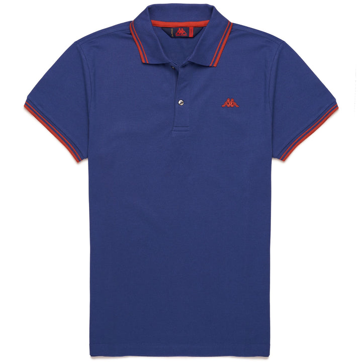 La polo Robe di Kappa Man HARRY Polo BLUE TWILIGHT - RED POMPEIAN Photo (jpg Rgb)			