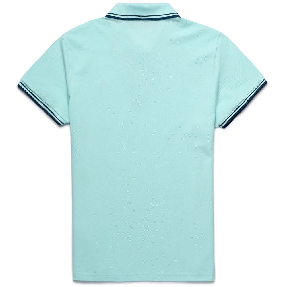 La polo Robe di Kappa Man HARRY Polo BLUE LT MALDIVE - BLUE MAJOLICA Dressed Front (jpg Rgb)	