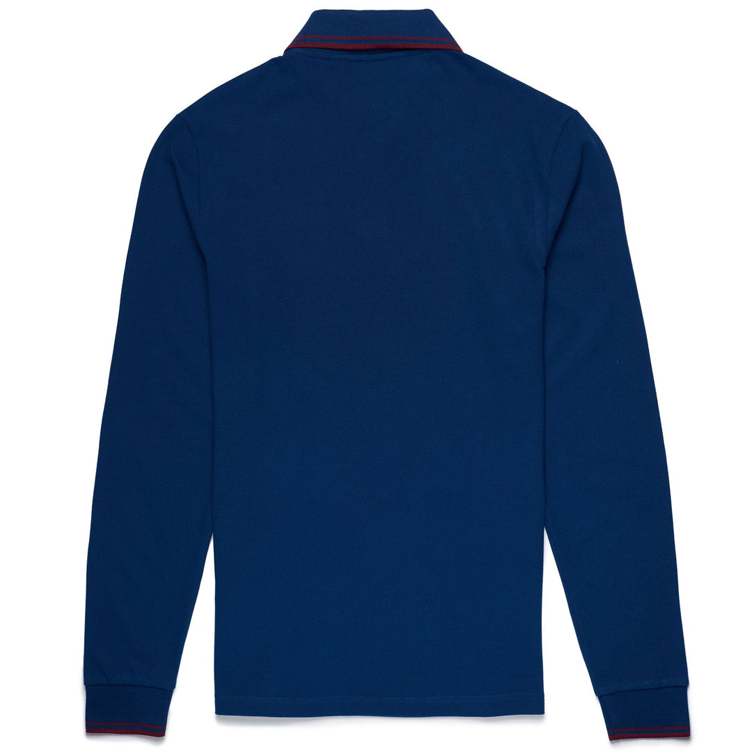 La polo Robe di Kappa Man GORD Polo BLUE MD COBALT - RED DAHLIA Dressed Front (jpg Rgb)	