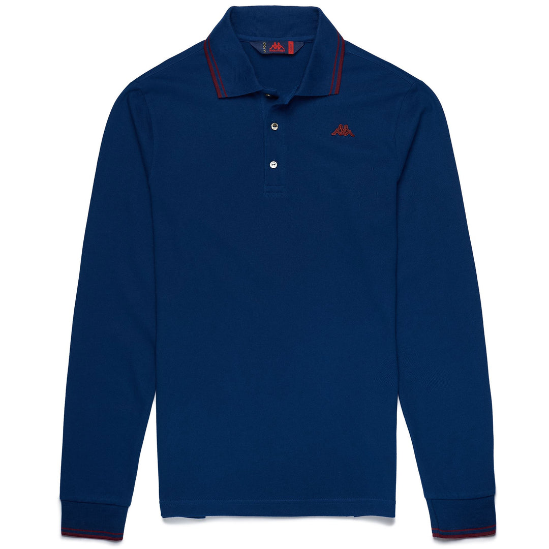 La polo Robe di Kappa Man GORD Polo BLUE MD COBALT - RED DAHLIA Photo (jpg Rgb)			