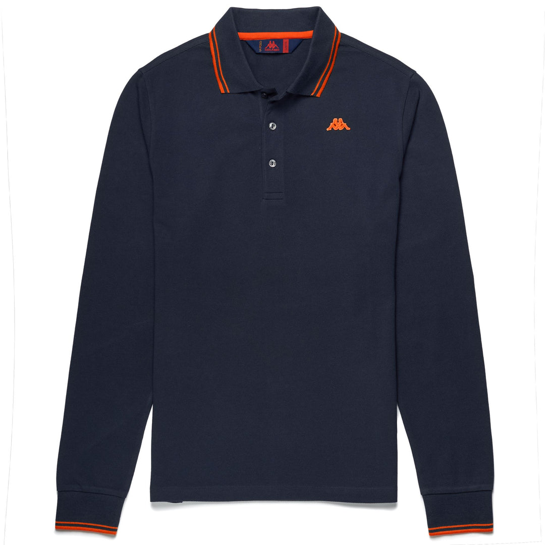 La polo Robe di Kappa Man GORD Polo BLUE NAVY - ORANGE RED Photo (jpg Rgb)			