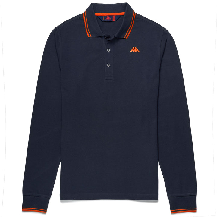 La polo Robe di Kappa Man GORD Polo BLUE NAVY - ORANGE RED Photo (jpg Rgb)			