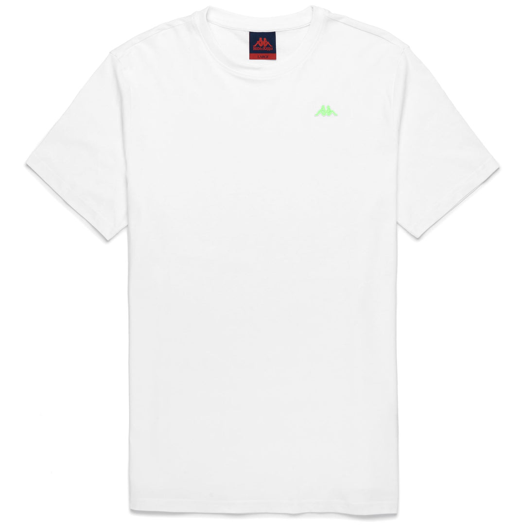 T-ShirtsTop Man LUC T-Shirt WHITE - GREEN LIME PUNCH Photo (jpg Rgb)			