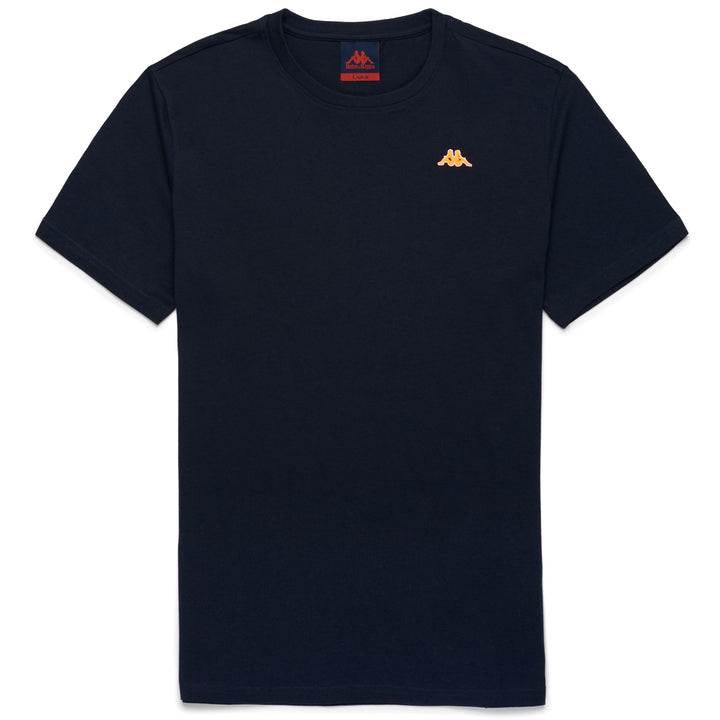 T-ShirtsTop Man LUC T-Shirt BLUE NAVY - NEON ORANGE Photo (jpg Rgb)			