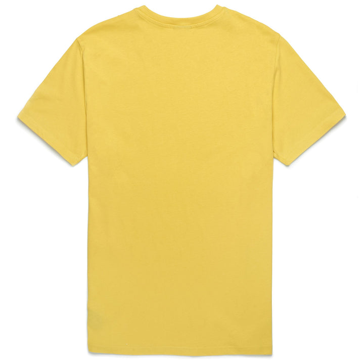 T-ShirtsTop Man LUC T-Shirt YELLOW MAIZE - BLUE NAVY Dressed Front (jpg Rgb)	