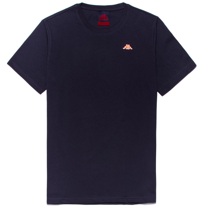 T-ShirtsTop Man LUC T-Shirt BLUE NAVY - NEON ORANGE Photo (jpg Rgb)			