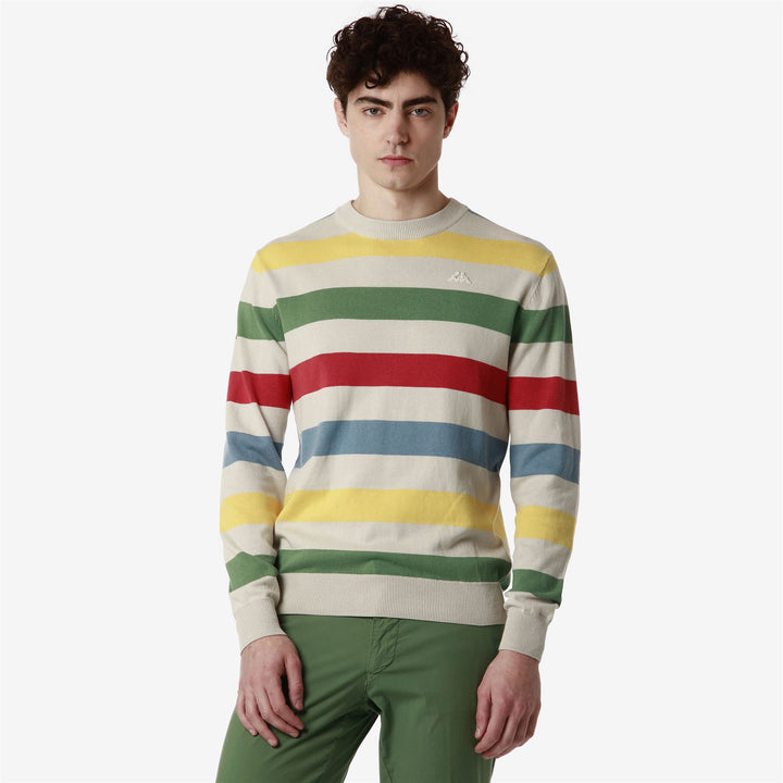 KNITWEAR Man ROMER Pull Over BEIGE MOONBEAM - GREEN OLIVINE - YELLOW GOLD - BLUE ALLURE - RED CRANBERRY Detail (jpg Rgb)			