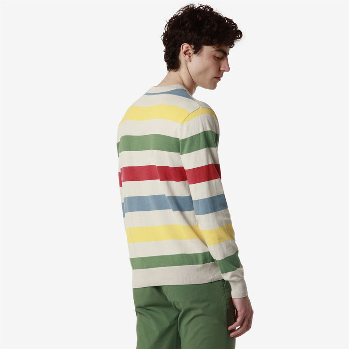 KNITWEAR Man ROMER Pull Over BEIGE MOONBEAM - GREEN OLIVINE - YELLOW GOLD - BLUE ALLURE - RED CRANBERRY Detail Double				