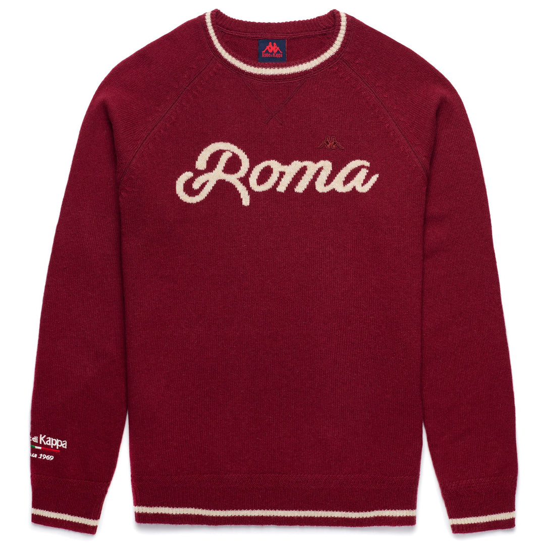 KNITWEAR Man EROI KNIT ROMA Jumper RED POMEGRANATE - BEIGE CLAY Photo (jpg Rgb)			