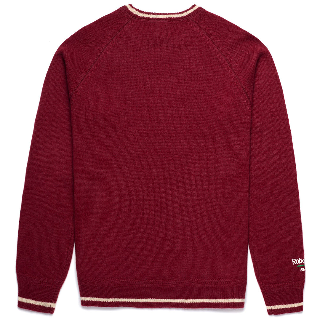 KNITWEAR Man EROI KNIT ROMA Jumper RED POMEGRANATE - BEIGE CLAY Dressed Front (jpg Rgb)	