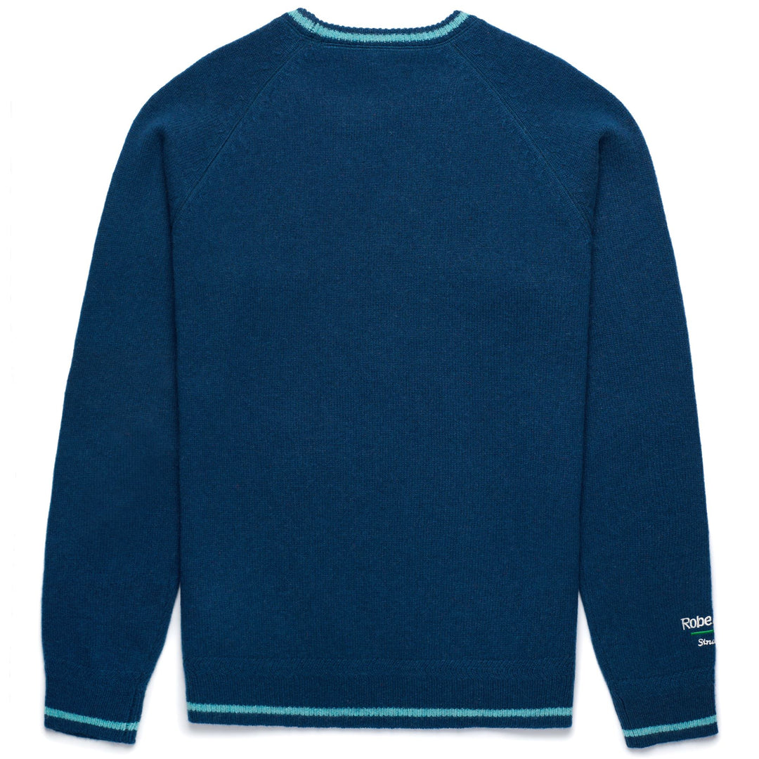 KNITWEAR Man EROI KNIT VENEZIA Jumper BLUE MAJOLICA - WHITE NATURAL - AZURE DIRTY Dressed Front (jpg Rgb)	