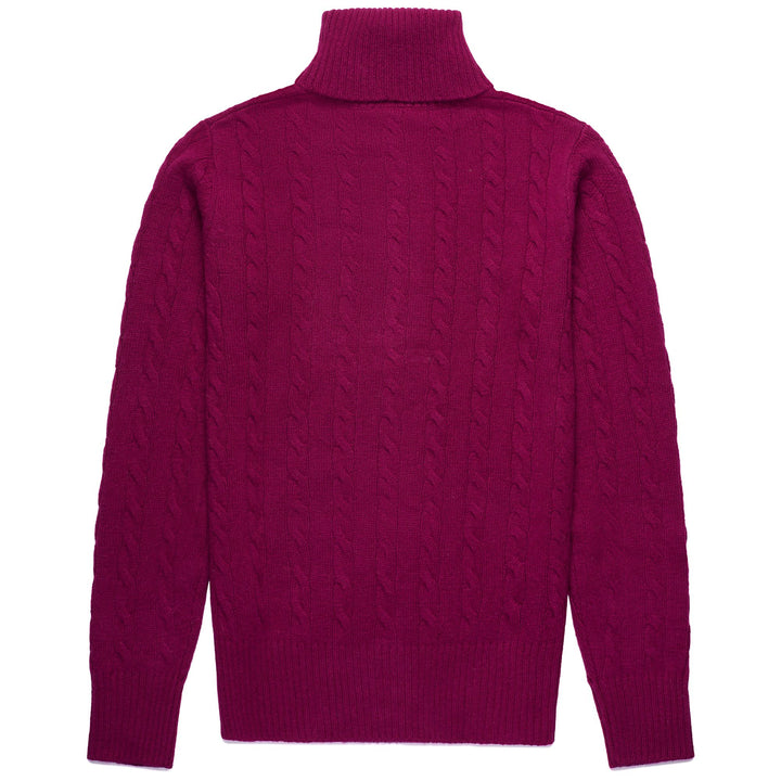 KNITWEAR Woman HEVIA Pull Over VIOLET RASPBERRY Dressed Front (jpg Rgb)	