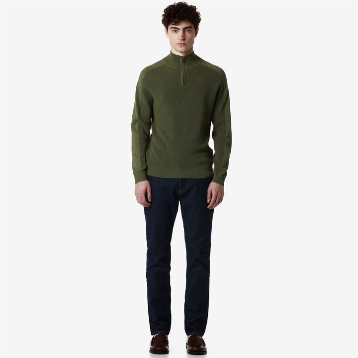 KNITWEAR Man AMBROSIOS Polo GREEN OLIVINE Dressed Back (jpg Rgb)		