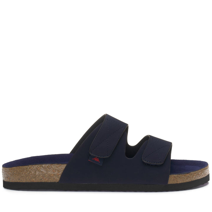 Slippers Unisex ADHAM SLIDE BLUE NAVY Dressed Front (jpg Rgb)	