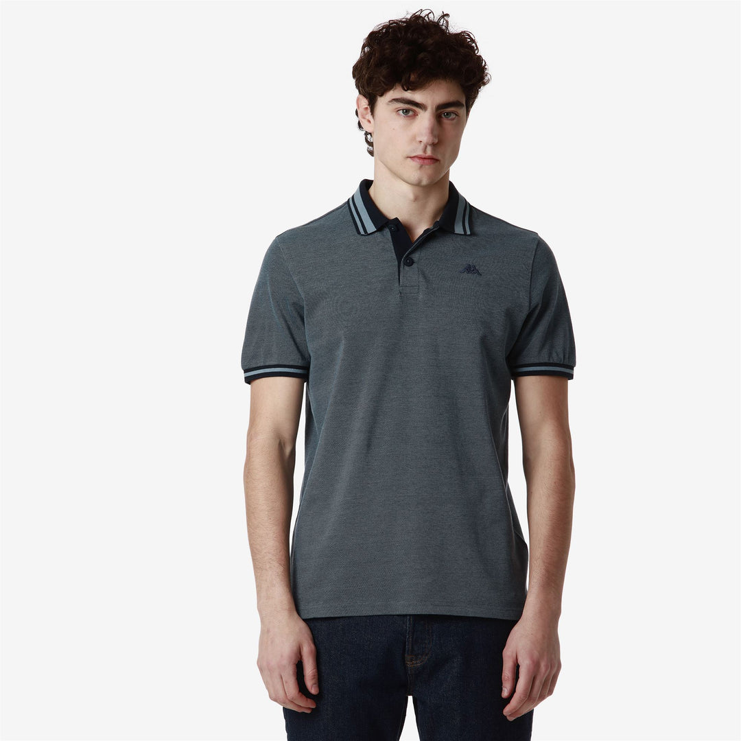 Polo Shirts Man LEAN Polo BLUE ALLURE - BLUE NAVY Detail (jpg Rgb)			