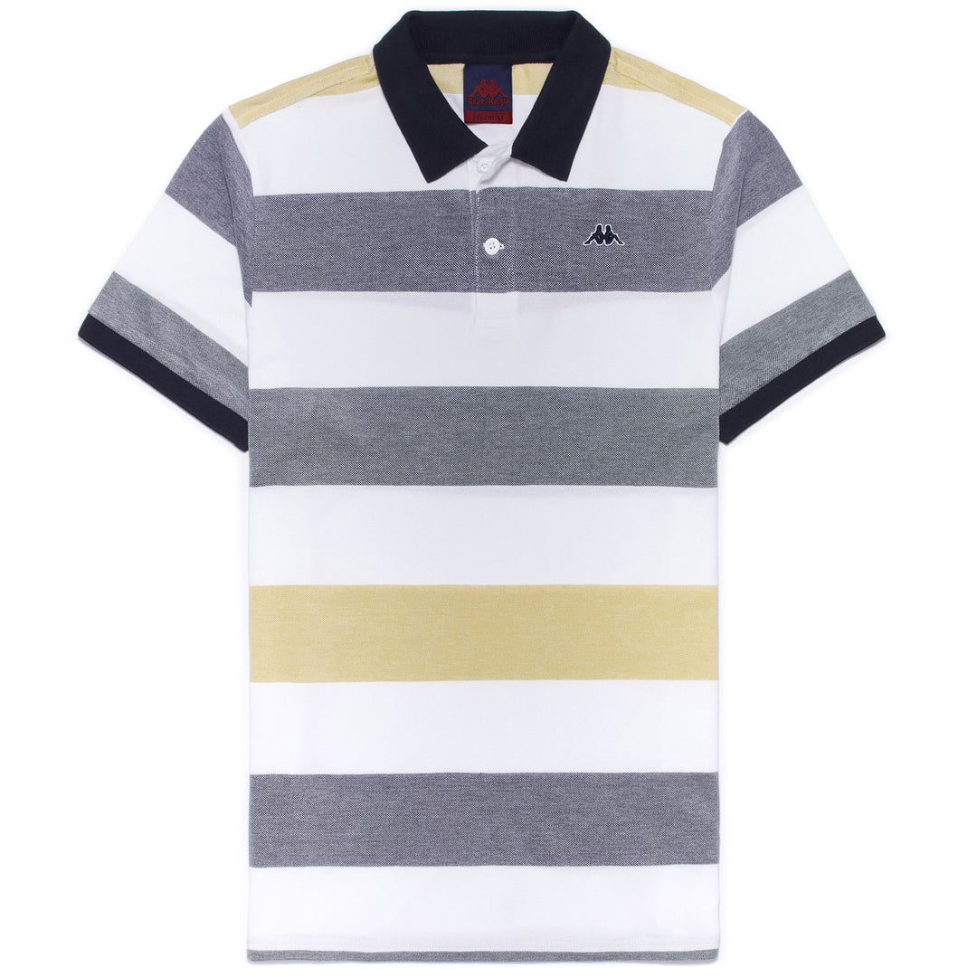 Polo Shirts Man HENDRICK Polo WHITE - BLUE NAVY - YELLOW GOLD - GREEN TREKKING Photo (jpg Rgb)			