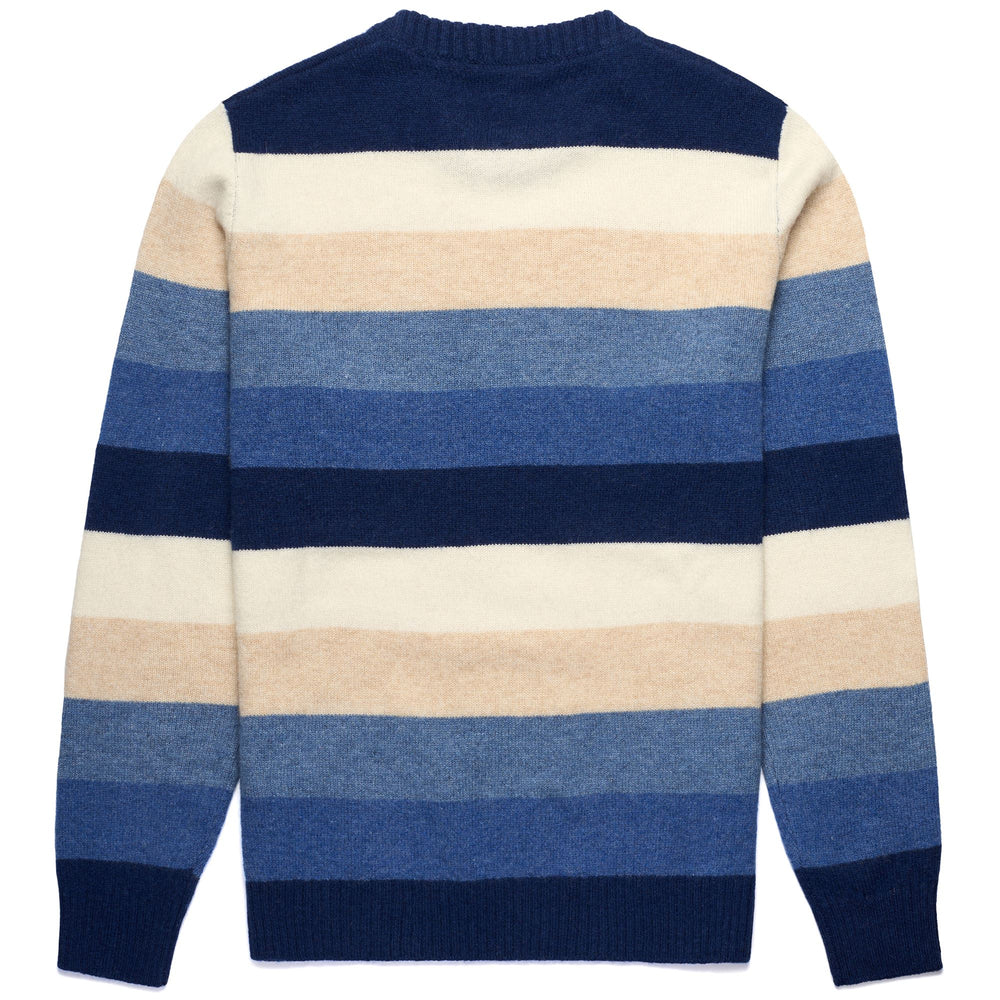 KNITWEAR Man AGASSIE Pull Over BLUE IRIS - BLUE DK RIVIERA - BLUE INFINITY - BEIGE CLAY - WHITE NATURAL Dressed Front (jpg Rgb)	