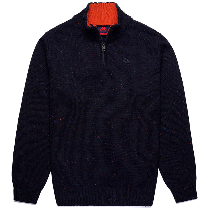 KNITWEAR Man PARKER Polo BLUE NIGHT SKY - ORANGE RED Photo (jpg Rgb)			