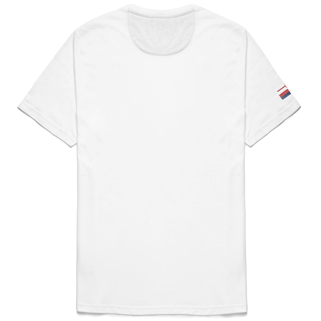 T-ShirtsTop Man LUC GENOA T-Shirt WHITE - RED BLAZE Dressed Front (jpg Rgb)	