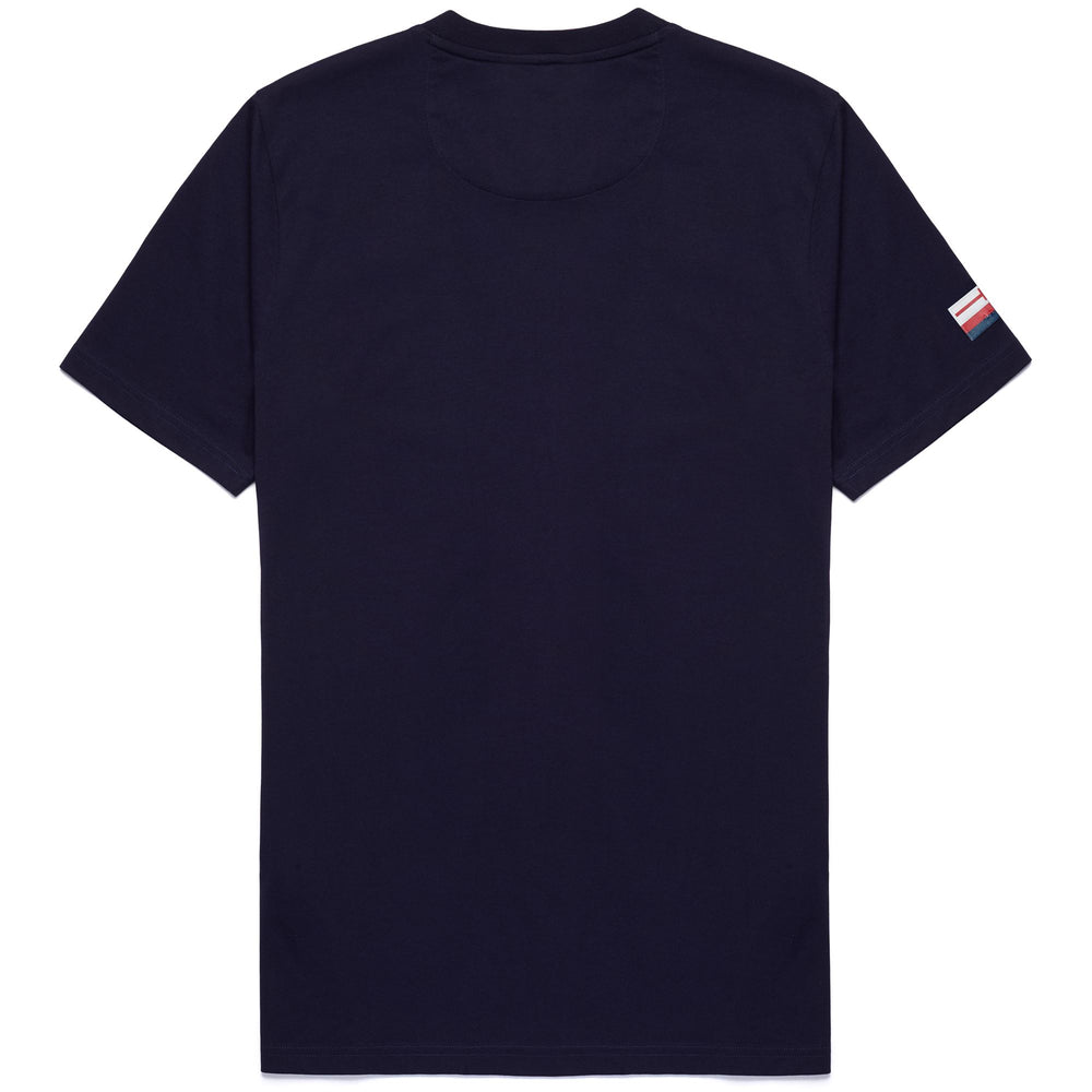 T-ShirtsTop Man LUC GENOA T-Shirt BLUE MARINE - RED BLAZE Dressed Front (jpg Rgb)	