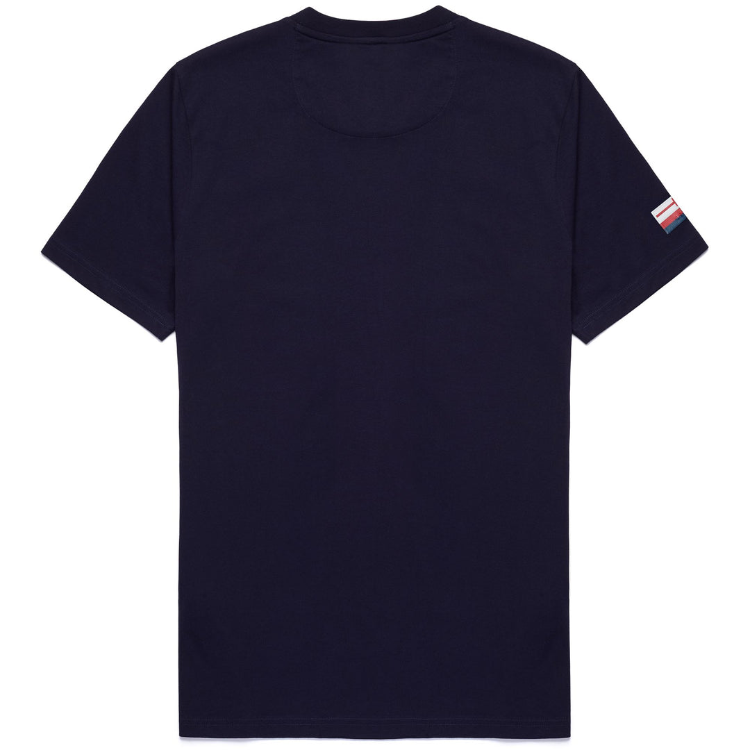 T-ShirtsTop Man LUC GENOA T-Shirt BLUE MARINE - RED BLAZE Dressed Front (jpg Rgb)	