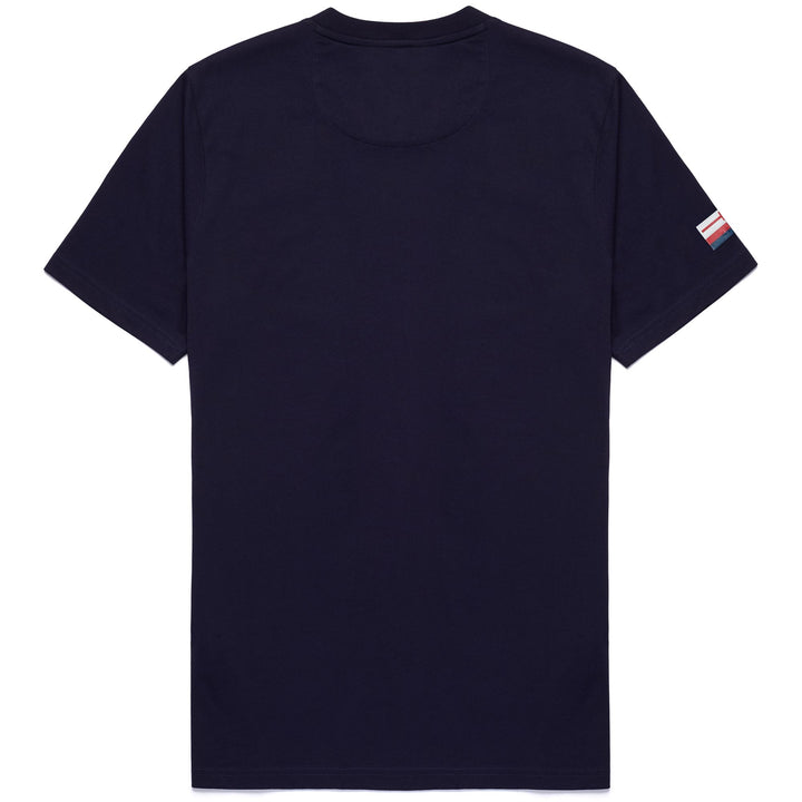 T-ShirtsTop Man LUC GENOA T-Shirt BLUE MARINE - RED BLAZE Dressed Front (jpg Rgb)	