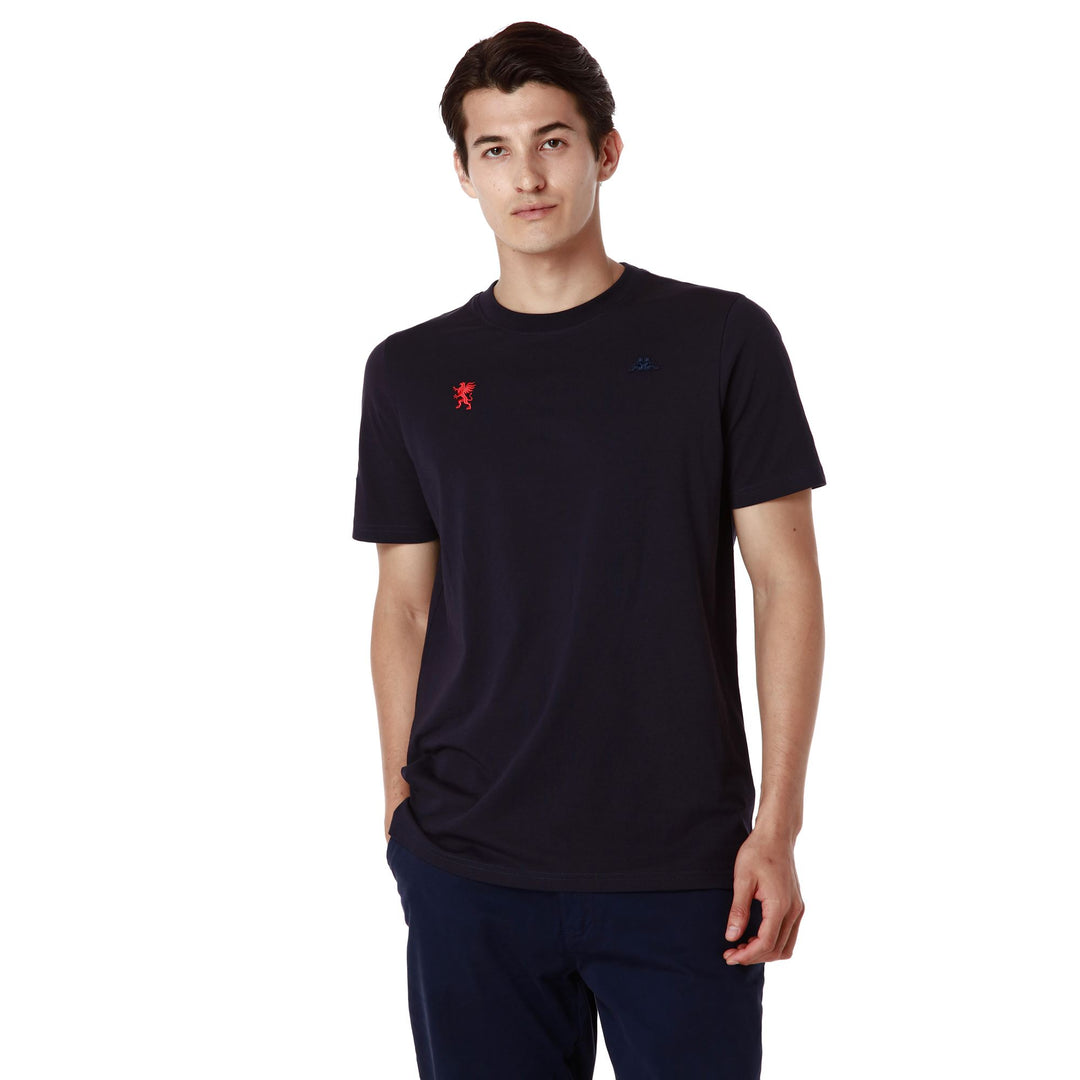 T-ShirtsTop Man LUC GENOA T-Shirt BLUE MARINE - RED BLAZE Detail (jpg Rgb)			