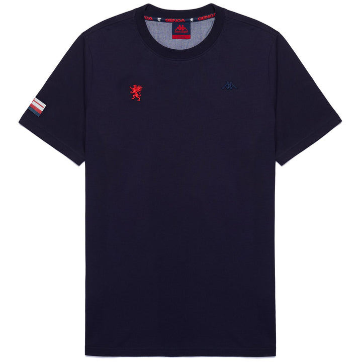 T-ShirtsTop Man LUC GENOA T-Shirt BLUE MARINE - RED BLAZE Photo (jpg Rgb)			