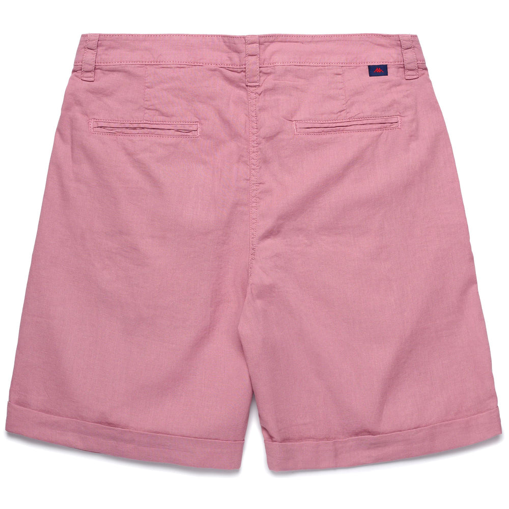 Shorts Woman YVONNE LIGHT LINEN CHINO PINK LILAS Dressed Front (jpg Rgb)	