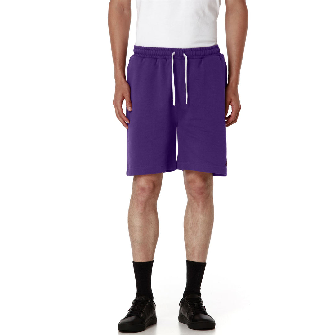 Shorts Man JORIS FIORENTINA Sport Shorts VIOLET INDIGO - WHITE Detail (jpg Rgb)			