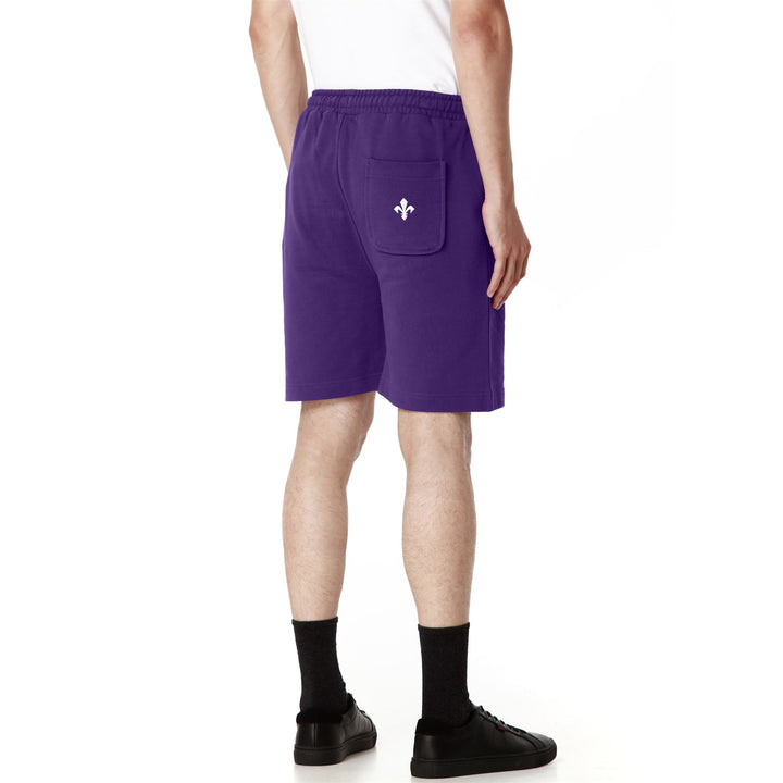 Shorts Man JORIS FIORENTINA Sport Shorts VIOLET INDIGO - WHITE Detail Double				