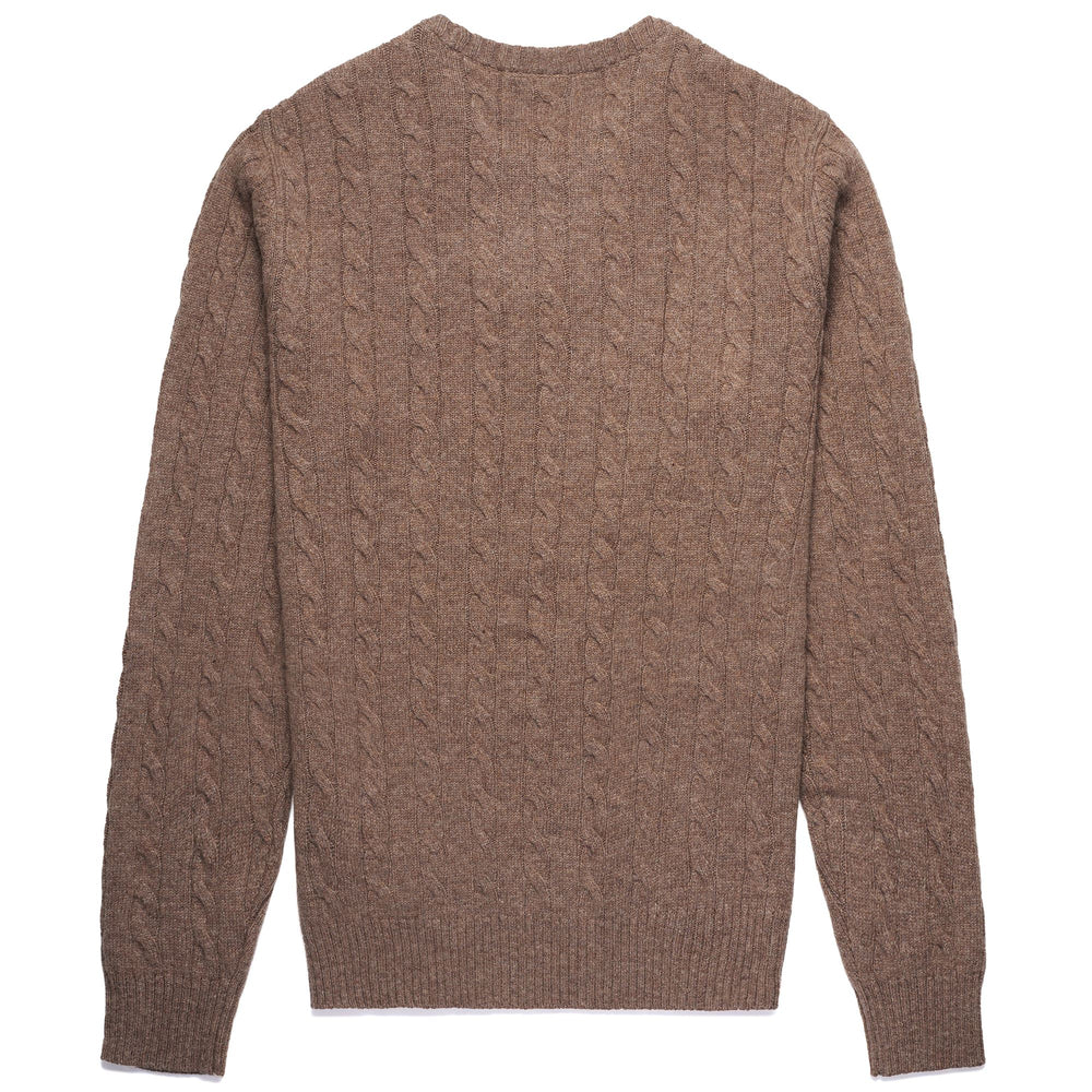 KNITWEAR Man HERBIE Pull Over BROWN NATURAL Dressed Front (jpg Rgb)	