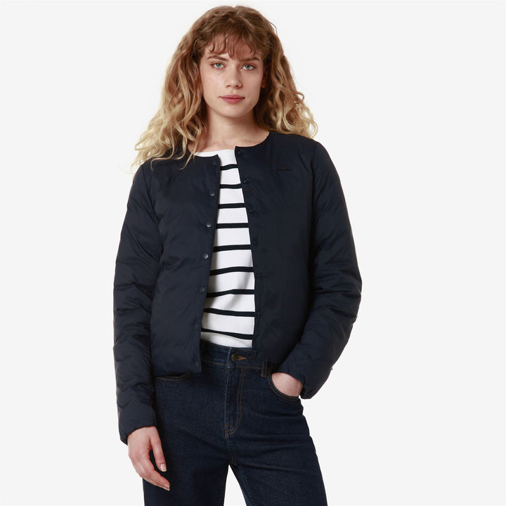 Jackets Woman ALYA Short BLUE NAVY Detail (jpg Rgb)			