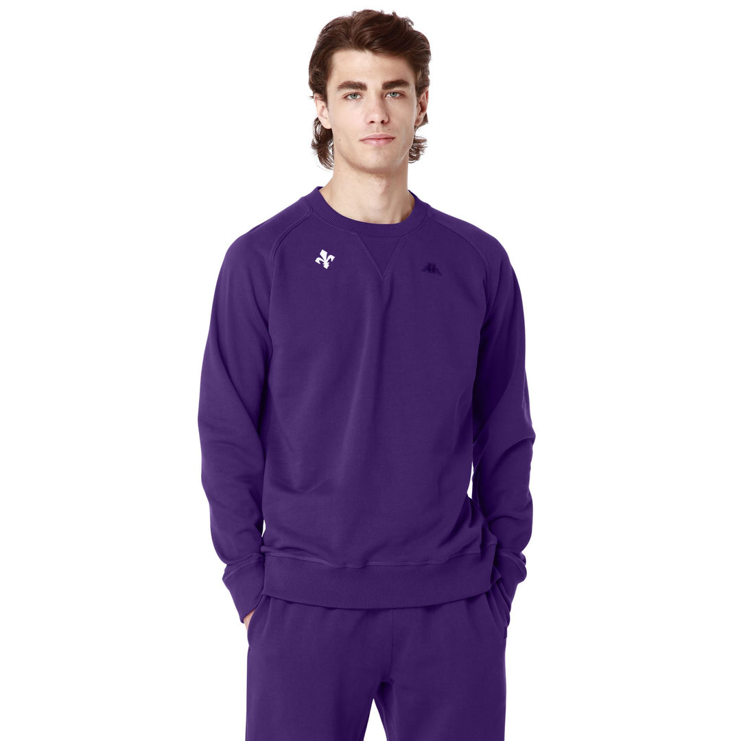 Fleece Man POHU FIORENTINA Jumper VIOLET INDIGO - WHITE Detail (jpg Rgb)			