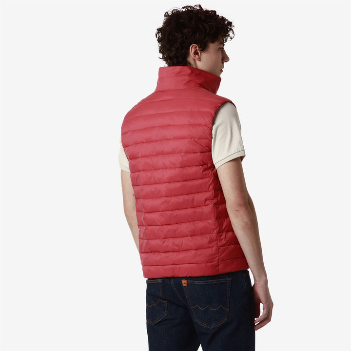 Jackets Man ORION SOFT NYLON Vest RED CRANBERRY Detail Double				