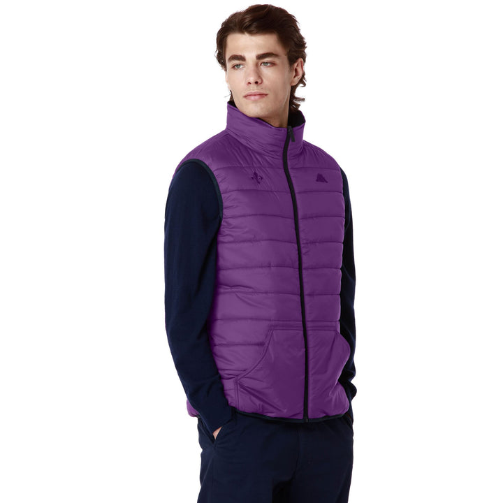 Jackets Man SAILVEST FIORENTINA Mid BLUE MARINE - VIOLET INDIGO Dressed Front Double		