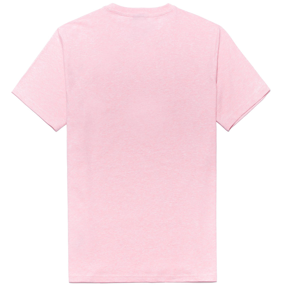 T-ShirtsTop Man LUC MELANGE T-Shirt PINK MIST - BLUE NAVY Dressed Front (jpg Rgb)	