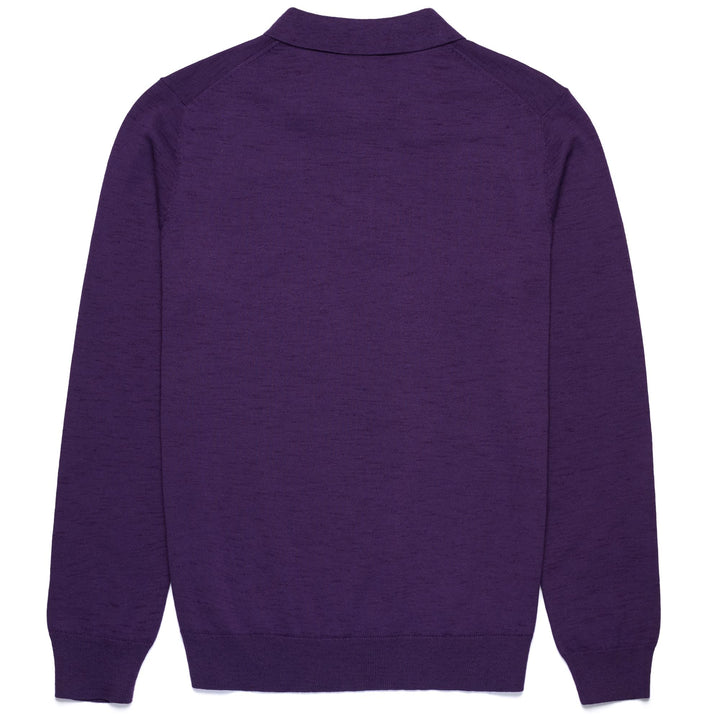 KNITWEAR Man NEW OLAV FIORENTINA Polo VIOLET INDIGO - VIOLET MAJESTY - WHITE Dressed Front (jpg Rgb)	