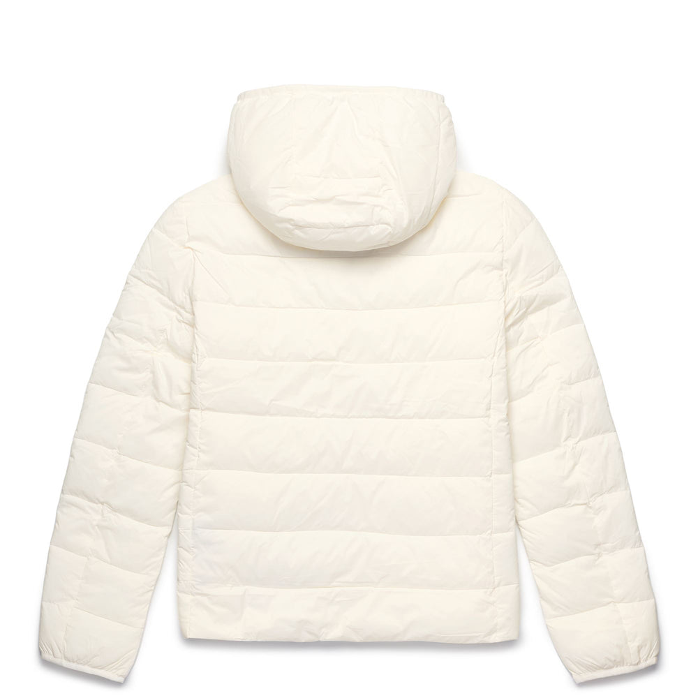 Jackets Woman AMBER Short WHITE NATURAL Dressed Front (jpg Rgb)	