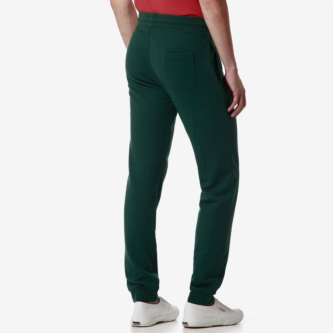 Pants Man DELFO TERRY Sport Trousers GREEN TREKKING Detail Double				