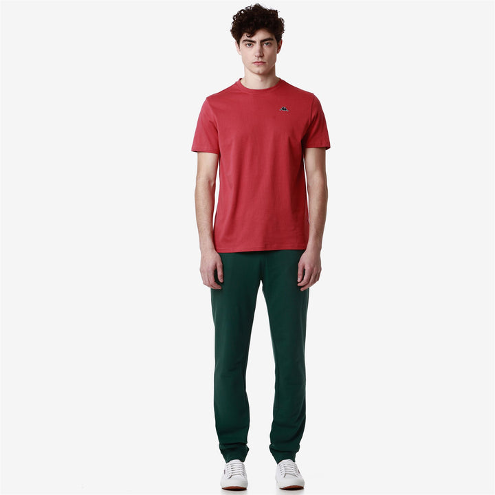 Pants Man DELFO TERRY Sport Trousers GREEN TREKKING Dressed Back (jpg Rgb)		