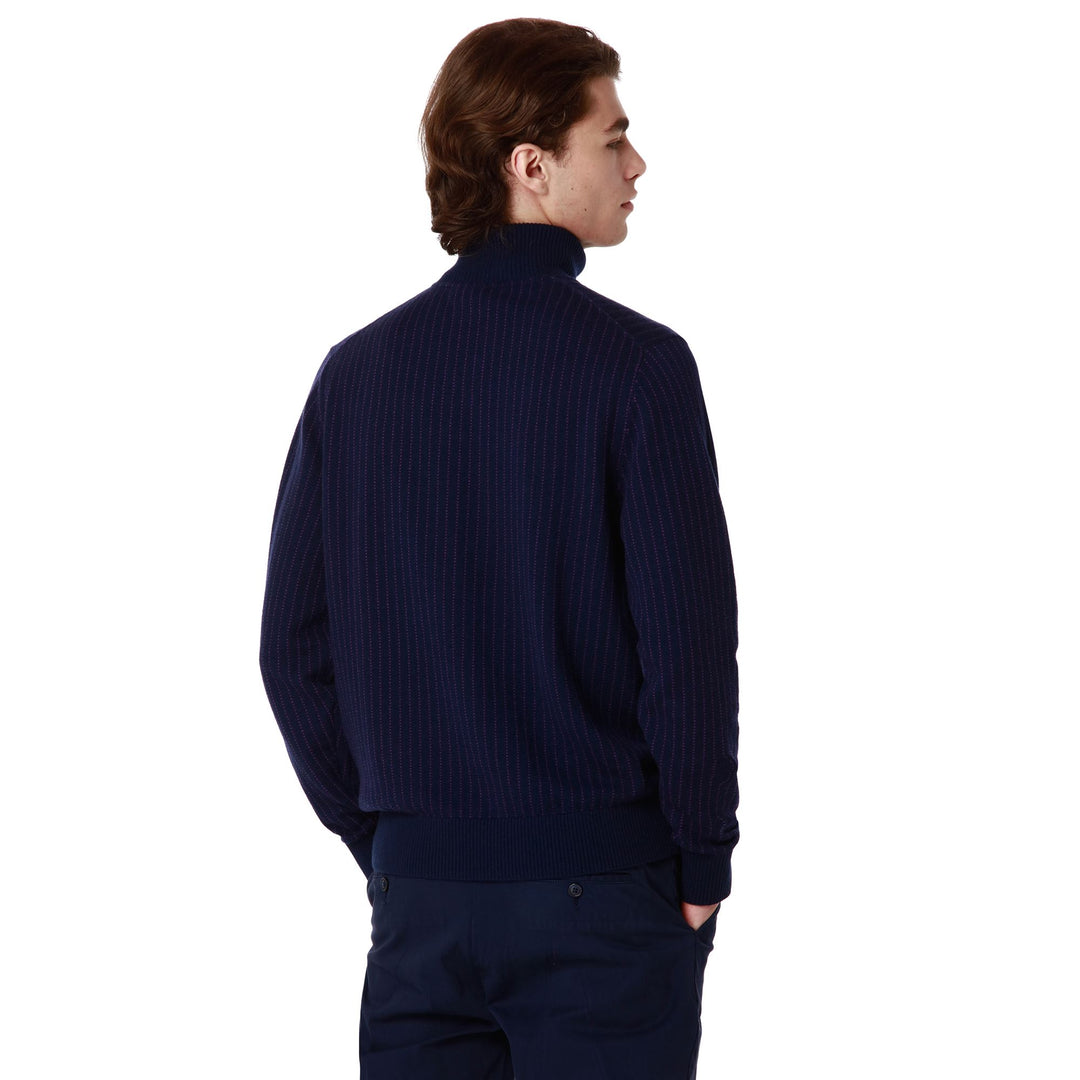 KNITWEAR Man NAUSER FIORENTINA Pull Over BLUE MARINE - VIOLET INDIGO Detail Double				