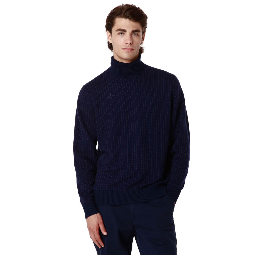 KNITWEAR Man NAUSER FIORENTINA Pull Over BLUE MARINE - VIOLET INDIGO Detail (jpg Rgb)			