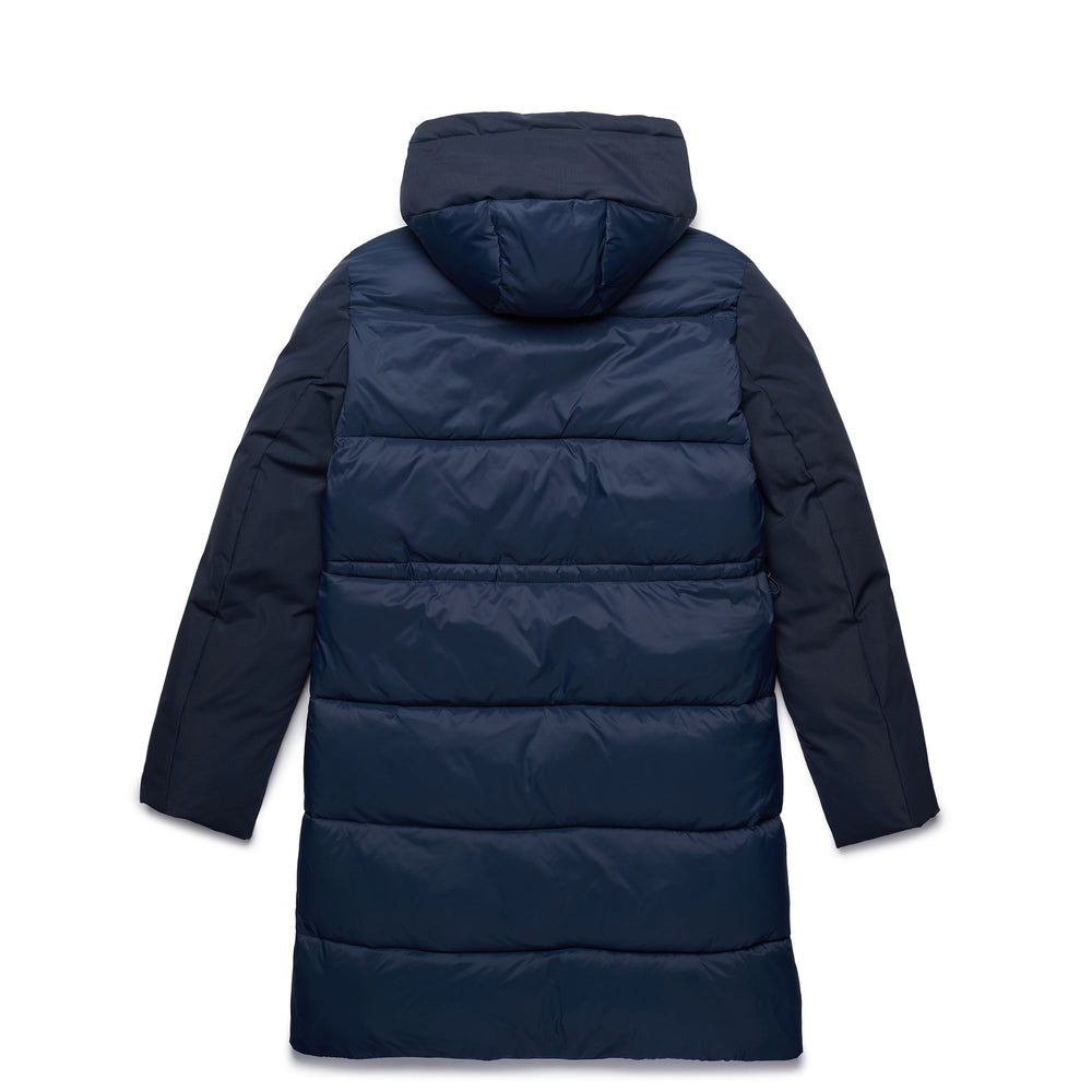 Jackets Woman AGUSTINA 3/4 LENGTH BLUE NAVY Dressed Front (jpg Rgb)	