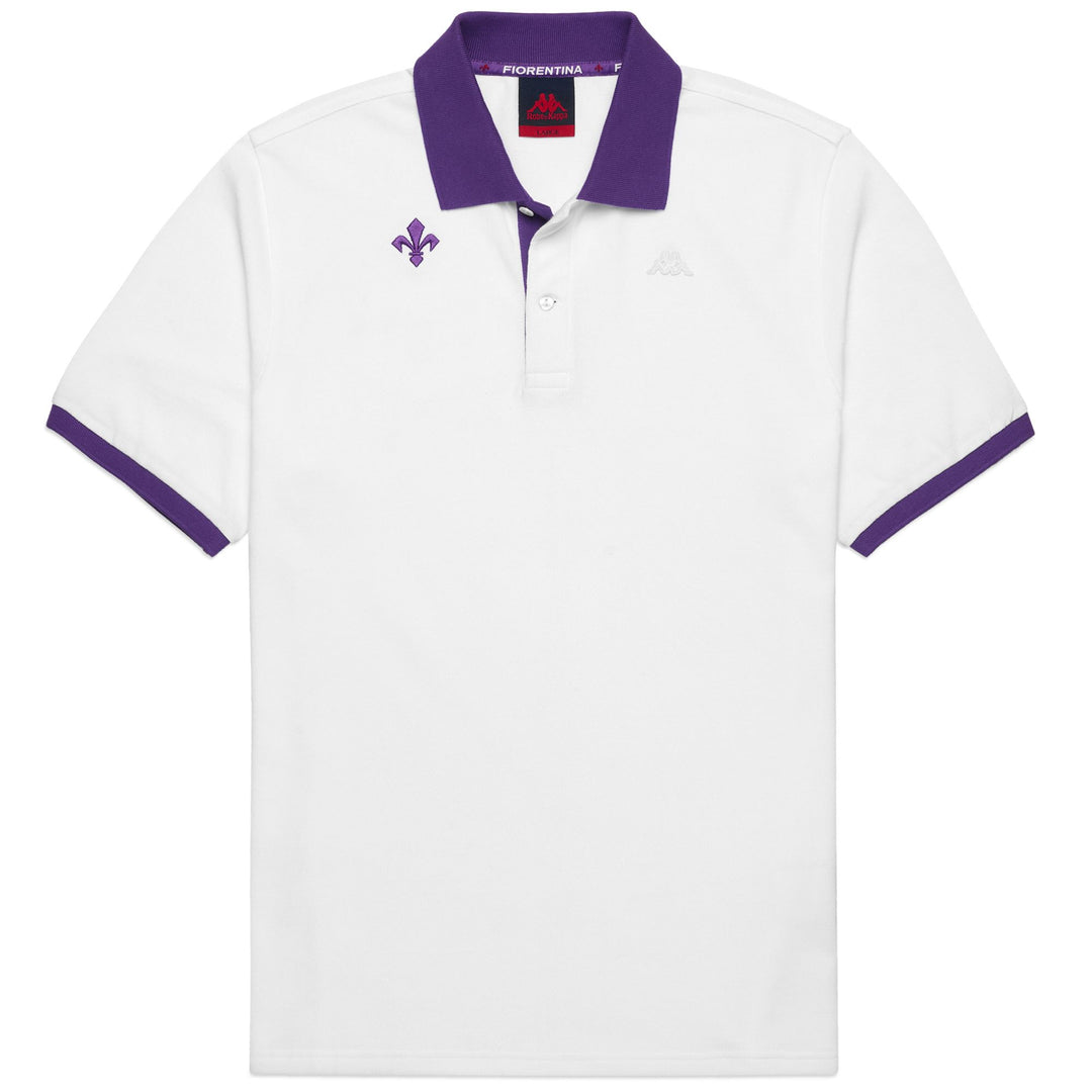 Polo Shirts Man HERVE FIORENTINA Polo VIOLET INDIGO - WHITE Photo (jpg Rgb)			