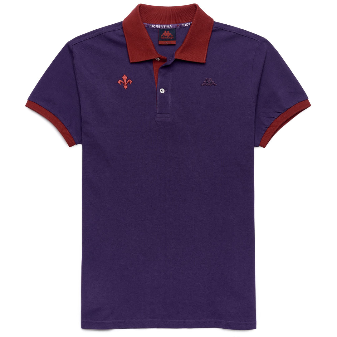 Polo Shirts Man HERVE FIORENTINA Polo VIOLET INDIGO - RED SCARLET Photo (jpg Rgb)			