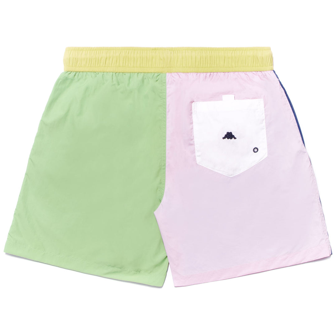 Bathing Suits Man ROBE GIOVANI KURE Swimming Trunk AZURE-PINK-GREEN-YELLOW Dressed Front (jpg Rgb)	