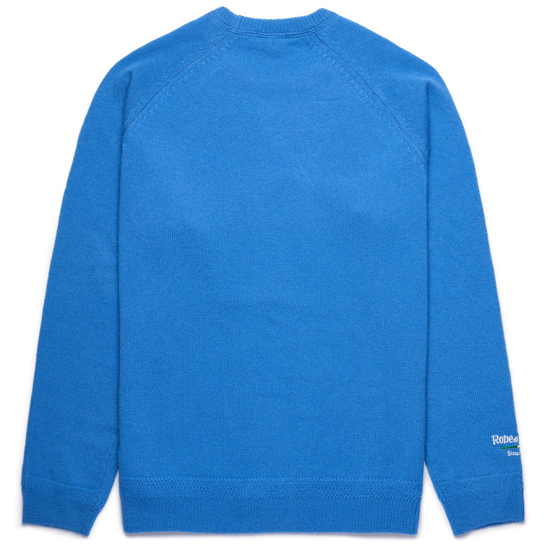 KNITWEAR Man EROI KNIT CAMPIGLIO Jumper AZURE BLUE - WHITE NATURAL - RED TIBETAN Dressed Front (jpg Rgb)	